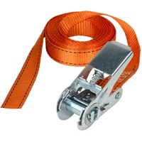 Master Lock 3209EURDAT Fast Link Spanngurt mit Ratsche, Orange, 5 m x 25 mm Gurt