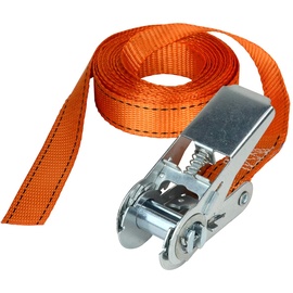 Master Lock 3209EURDAT Fast Link Spanngurt mit Ratsche, Orange, 5 m x 25 mm Gurt