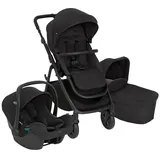 Graco Near2Me DLX 3in1 Kinderwagen-Set, inkl. Babywanne (0-9 kg) und Babyschale (40-75 cm), bis 22 kg, rückwärts, vorwärts, kompakt gefaltet, inkl. Adapter und Regenverdeck, schwarz,