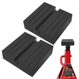 Chelhead 2er Pack Schwarze, rechteckige Wagenheber Ständerpolster, Rutschfester Wagenheber Ständer, Quetschschweißadapter, Autozubehör, universell einsetzbar
