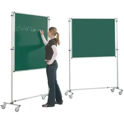 Fahrbare Tafel Grün in Stahlemaille