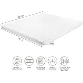 nah-vital Matratzentopper 90 x 200 cm 4in1 wendbar