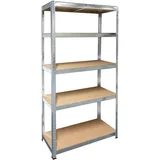 schulte-regalwelt Schwerlastregal Holz 180 x 90 x 40 cm silber