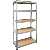schulte-regalwelt Schwerlastregal Holz 180 x 90 x 40 cm silber