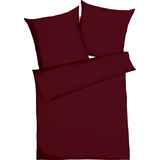 Mako-Satin burgund 135 x 200 cm + 80 x 80 cm