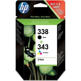 HP 338 schwarz + 343 CMY