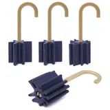 Gummi Stoßdämpfer für Tür und Fenster - 4 Stück - Universal Türstopper und Fensterstopper verhindert versehentliches Schließen von Fenstern und Türen durch Zugluft (Schwarz)