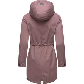 Ragwear Damen, Übergangsjacke leichte Jacke lang mit Kapuze Canny Mauve24 Gr. M - M