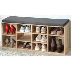 KESPER Schuhschrank 103,5 x 48 x 29,5 cm Sonoma Eiche / braun