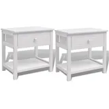 vidaXL Nachtschrank 2 Stk. 5170 x 3970 x 3970 cm Weiß