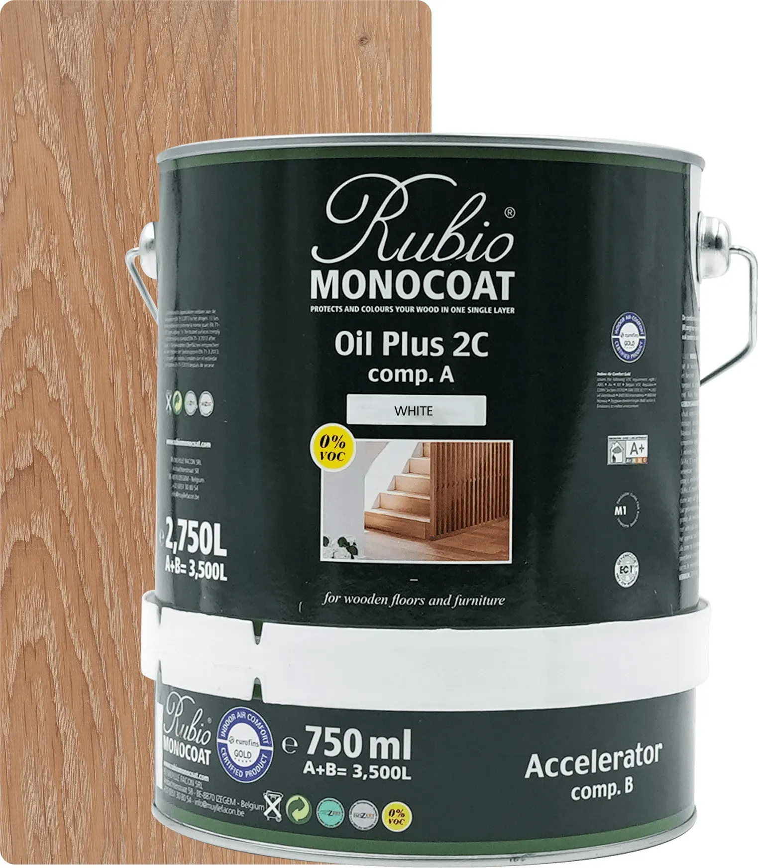 Rubio Monocoat Set Oil Plus 2C White 3500ml (A+B) - 3500ml [140m2]