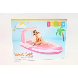 Intex Pink Paradise Boat (244x97x114cm) mit Haltegriffen und Getränkehaltern