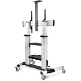 Startech TV Rollwagen 75,5 cm Grau/Schwarz Aluminium/Kunststoff/Stahl