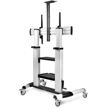 Startech TV Rollwagen 75,5 cm Grau/Schwarz Aluminium/Kunststoff/Stahl