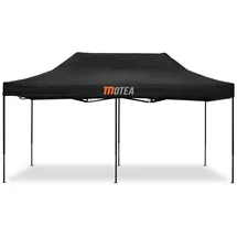 Tourtecs Faltpavillon 6 x 3 m Schwarz