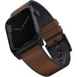 Uniq Straden Wasserfestes Lederarmband für Apple Watch 42/44/45/Ultra 49mm - braun