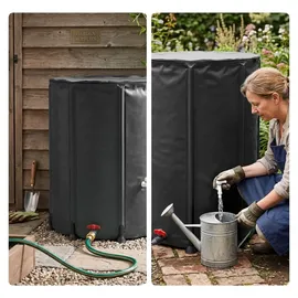 Relaxdays Regentonne 250 l schwarz