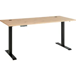 Schreibtisch INNOSTYLE, braun (artisan eiche, schwarz, artisan eiche), B:160cm H:72cm T:77cm, Tische