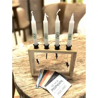 Adventskalender Holz mit 24 Sprüche Kärtchen  und 4 Kerzen - NEU!!!