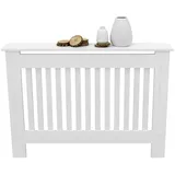 ECD Germany Heizkörperverkleidung Heizung MDF Landhaus 112x19x82 cm Weiß