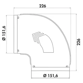 Naber COMPAIR PRIME flow® P-RBV 150 Rohrbogen 90° 4051025