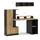 Vicco Schreibtisch Tomy, Anthrazit/Goldkraft Eiche, 150 x 59 cm 4er Set, Vicco
