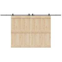 VidaXL Schiebetürbeschlag-Set 400 cm Stahl Schwarz