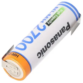 Panasonic Mignon AA NiMH Akku BK-3HGAE mit Lötfahne in Z-Form