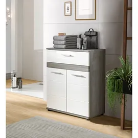 inn.furn Bailey Badkommode 71x79x31 cm Weiß Grau