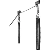 RAD Sportz Unisex-Erwachsene Hebebühne – Seilzugsystem mit 56,7 kg Kapazität für Kajak, Kanu, Fahrrad oder Leiter Aufbewahrung, Schwarz, Pack of 1