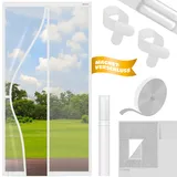 Kesser Magnet Fliegengitter Tür 80 x 200 cm Weiß