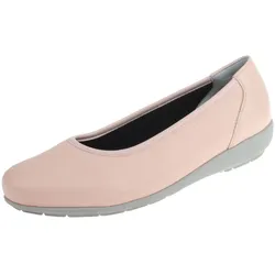 Ballerina NATURAL FEET "Johanna", Damen, Gr. 38, rosa, Leder, elegant, Schuhe Ballerina, mit Komfortweite
