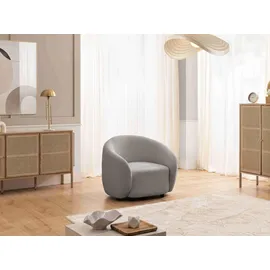 s-style möbel Cocktailsessel Roundi Bouclé 90 x 76 x 80 cm Grau