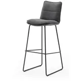 MCA Furniture Barhocker 2er Set) anthrazit Barstuhl Küche Bar Hocker mattschwarz Hampton