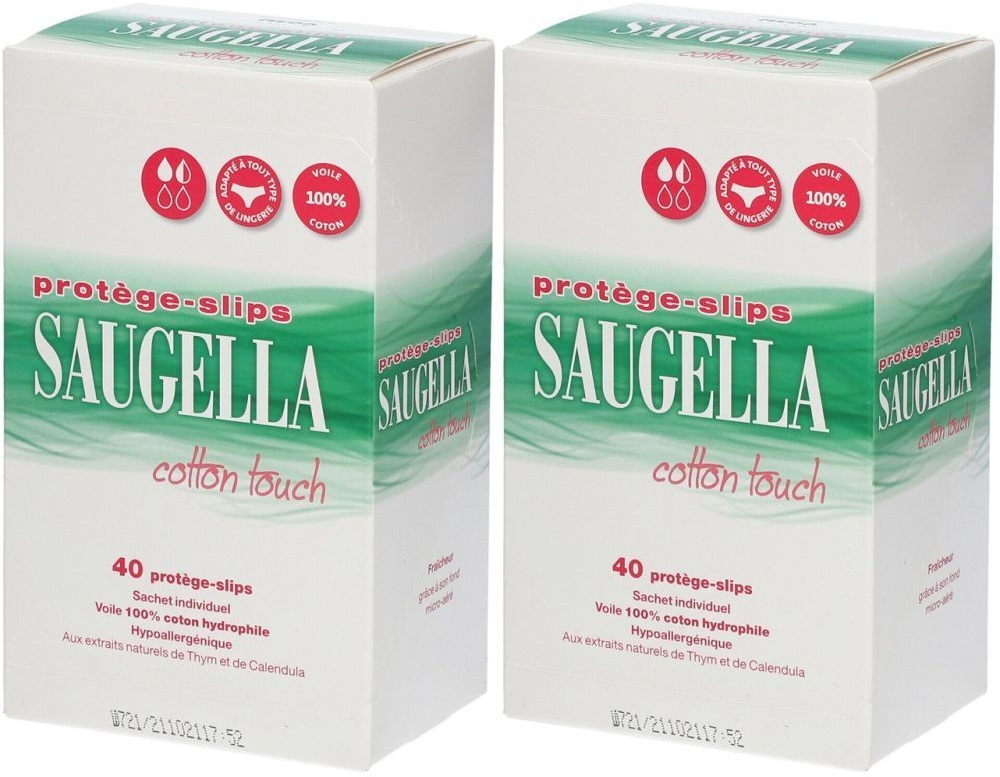 Saugella cotton touch protège slip 2x40 pc(s) bandage(s)