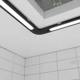 ledscom.de LED Unterbauleuchte SIRIS, 90cm, flach, schwarz, 10,2 W, 1044lm, weiß