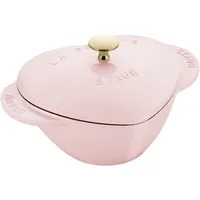 Staub La Cocotte Cocotte 20 cm, Herz, Sorbet rose, Gusseisen