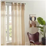Atmosphera Créateur d'intérieur Atmosphera - Vorhang Rituality aus Makramee - 140 × 260 cm - beige