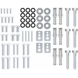 PerfectHD Perfect VESA Schraubenset - 66 teilig, optimal für Befestigung, TV Wandhalterung, Halterung, Befestigungsschrauben mit Dübel & Unterlegscheiben, silber