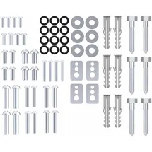 PerfectHD Perfect VESA Schraubenset - 66 teilig, optimal für Befestigung, TV Wandhalterung, Halterung, Befestigungsschrauben mit Dübel & Unterlegscheiben, silber