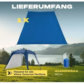 Lumaland Seitenwand für Pavillon 225 x 1,55 x 1,325 m Blau