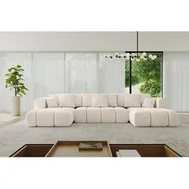 altdecor Wohnlandschaft, CLOUD-U-v1 405x185x90 Beige Cord