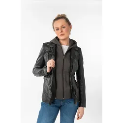 Mauritius Lederjacke »Adelyn«, mit Kapuze, 2-in-1-Lederjacke Mauritius schwarz 42