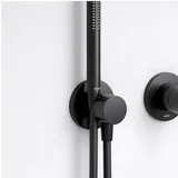 Keuco IXMO Pure, rd. sw 59556370201 Unterputz, Brausehalter, Griff Pure, rund, schwarz matt