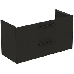 Möbelwaschtischunterschrank i.life B 2 Auszüge Siphonausschnitt auf der linken Seite 1200x505x630mm Weiß matt