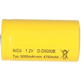 mexcel D5000B Spezial-Akku Mono (D) U-Lötfahne, Flat-Top NiCd 1.2 V 5000 mAh