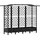vidaXL Hochbeet mit Rankgitter und Dach 203,5 x 40 x 129 cm Schwarz