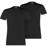 Puma Herren T-Shirts im Pack Basic Crew Tee, Vorteilspack, Rundhals, Kurzarm, uni Schwarz L