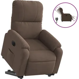 vidaXL Massagesessel Aufstehhilfe Mikrofasergewebe 89,5 x 103,5 x 89,5 cm Braun elektrisch