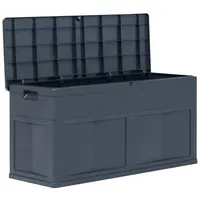 vidaXL Garten-Aufbewahrungsbox 320 L 1-tlg. schwarz